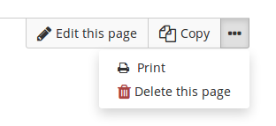 "More options" button on a page